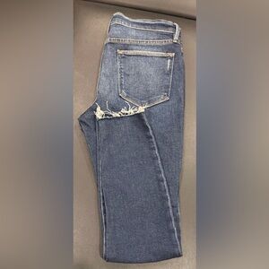 FRAME DENIM LE HIGH SKINNY DISTRESSED JEANS